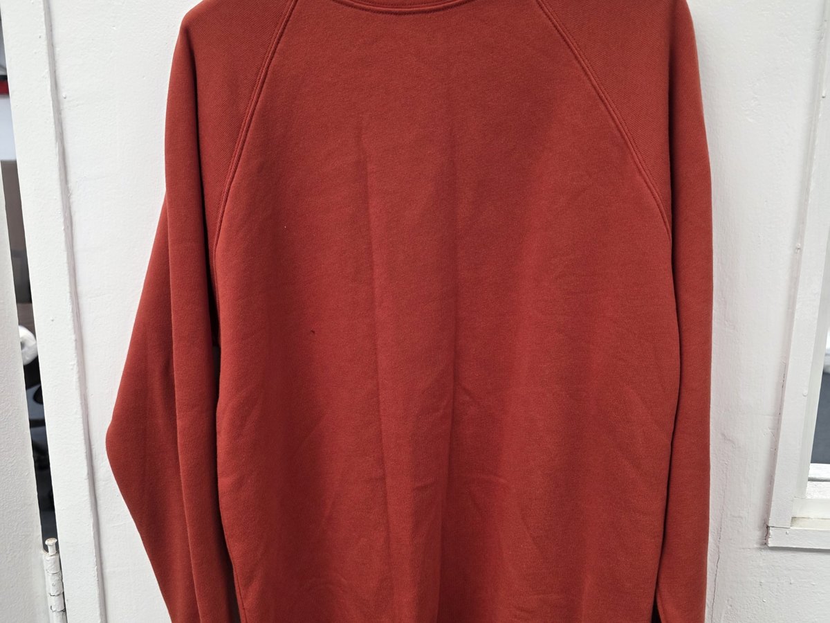 Blank cotton-fleece crewneck sweatshirt, made in USA