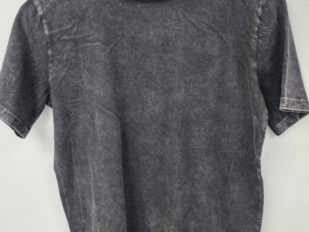 Mineral-wash garment-dyed tee with a worn-in finish