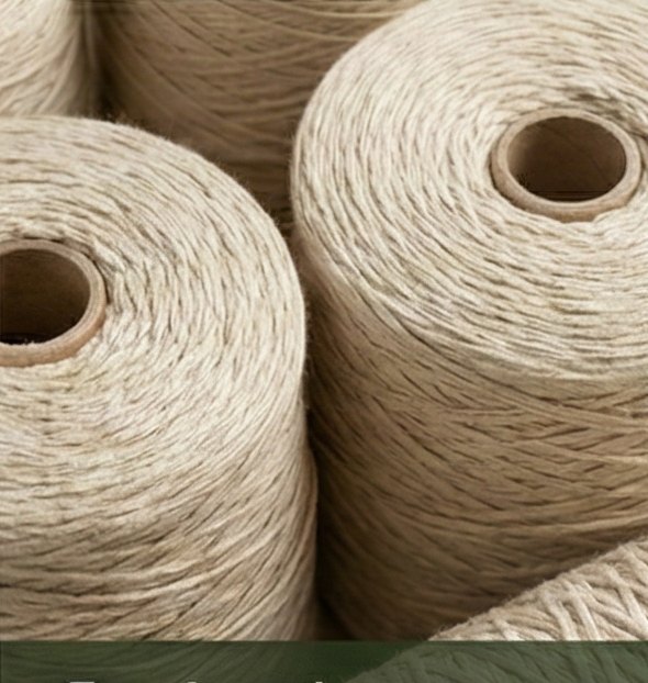 Spools of banana-fiber yarn